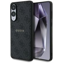 Guess 4G Ring Classic Logo MagSafe Case für Samsung Galaxy S25 Edge - Schwarz