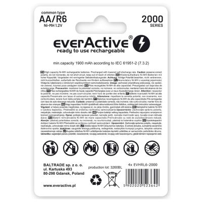 2. everActive EVHRL6-2000 Akku (2000mAh ; Ni-MH)