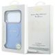 8. Guess Saffiano Peony & Ring MagSafe Hülle für iPhone 17 Pro / 18 Pro - Hellblau