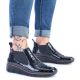 43. Rieker W R474 Schlangenleder Stiefeletten schwarz