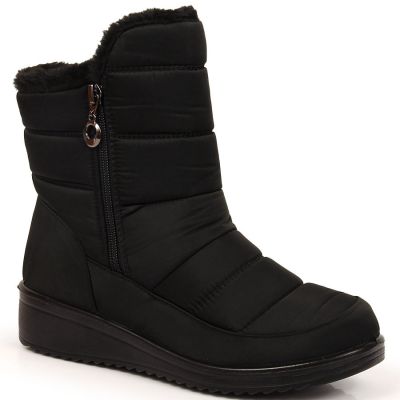 16. NEWS W EVE377A schwarze isolierte Schneestiefel mit Reißverschluss