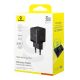 5. Baseus Palm 30W USB-C USB-A Wandladegerät - Schwarz