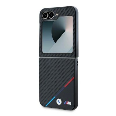 6. BMW Carbon Tricolor Hülle für Samsung Galaxy Z Flip 6 - schwarz