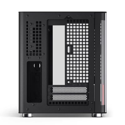 15. Jonsbo TK-0 PC-Gehäuse, Mini-Tower, Mini-ITX, gehärtetes Glas, Holz – schwarz