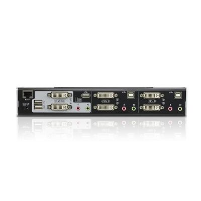 4. ATEN CS1642A KVM-Switch, rackmontierbar, Schwarz/Silber