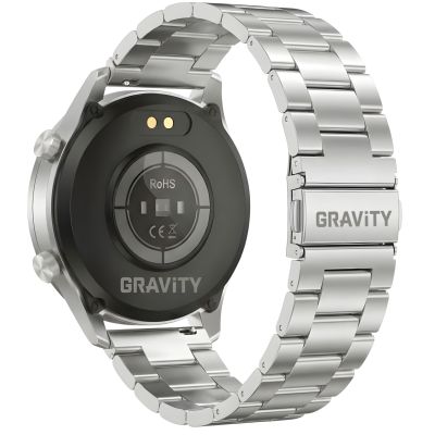 13. Smartwatch Gravity Silbernes Armband + Armband GT10-6
