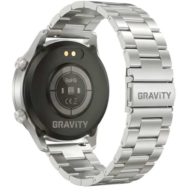 13. Smartwatch Gravity Silbernes Armband + Armband GT10-6