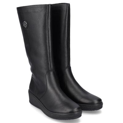 43. Rieker W RKR237B Wasserdichte Lederstiefel mit Lammwolle gefüttert