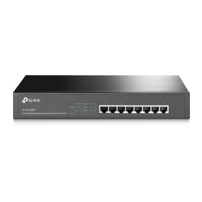 5. TP-Link TL-SG1008MP Netzwerk-Switch, unmanaged, Gigabit-Ethernet (10/100/1000), PoE-Unterstützung, Schwarz