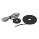 ALANTEC Klettband für Kabel, 9 mm breit, 5 m lang, schwarz