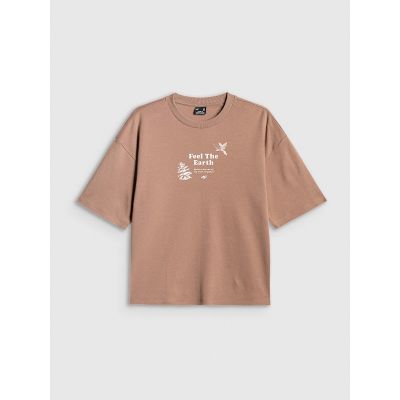 5. Damen-T-Shirt mit Aufdruck, regulär, Größe 4F 4FRSS26TTSHF3704-83S