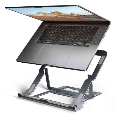 2. Axagon STND-LAG Laptop-Ständer, höhenverstellbar, faltbar, Aluminium Notebook- und Tablet-Ständer Grau 43,9 cm (17,3")