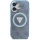3. Guess IML Metal Glitter 4G Circle Triangle MagSafe Case für iPhone 16 - Blau