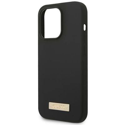 6. Guess GUHMP14LSBPLK iPhone 14 Pro 6,1" schwarz/schwarze Hartschale Silikon-Logoplatte MagSafe