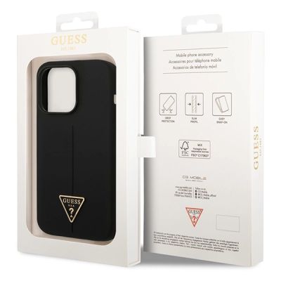 8. Guess GUHCP14LSLTGK iPhone 14 Pro 6.1" schwarz/schwarz Hardcase Silikon Dreieck