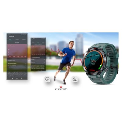 10. GIEWONT Pionier GPS GW460-2 Smartwatch – Seegrün