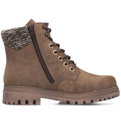 2. Bequeme braune Trapperstiefel für Damen von Rieker, Modell Y7621-25