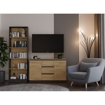 6. 2-türige 3-Schubladen-Kommode/Kunsttisch-Set