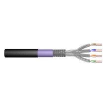Digitus Trockenverlegekabel für den Außenbereich, Kategorie 7, S/FTP, AWG 23/1, PE, 1000 m, schwarz, auf Rolle