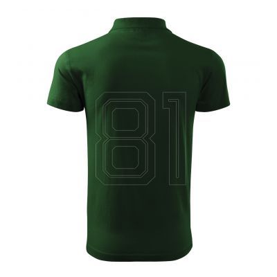 4. Malfini Single J. M MLI-20206 Flaschengrünes Poloshirt