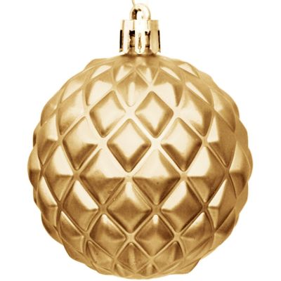 52. Dekorative Kunststoffkugeln, 6 cm, Set mit 35 Stück, Gold