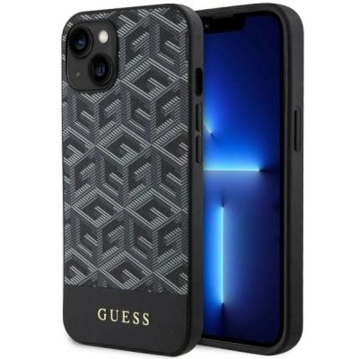 Guess GUHMP14SHGCFSEK iPhone 14 6,1" schwarz/schwarzes Hardcase GCube Stripes MagSafe