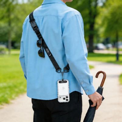 5. Tech-Protect C9S Umhängeband für Handys – Schwarz