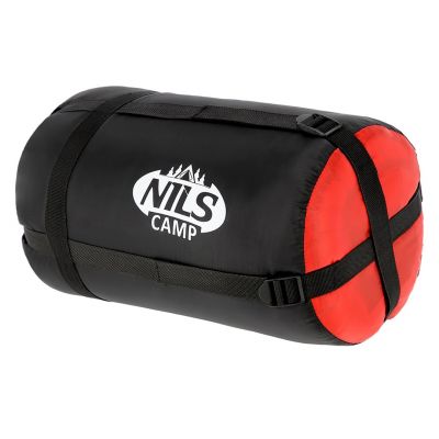 13. NILS CAMP NC2012 Schlafsack schwarz und rot