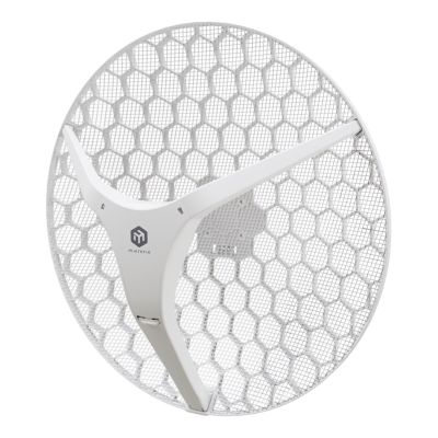 2. MIKROTIK RouterBOARD LHG-5axD-XL + L3 Router (800 MHz; 256 MB RAM, 1x GLAN, 1x 5 GHz 802.11ax; 27 dBi Antenne) für den Außenbereich