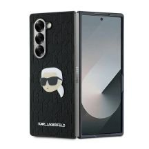 Karl Lagerfeld Saffiano Monogram Head Pin Hülle für Samsung Galaxy Z Fold 6 – Schwarz
