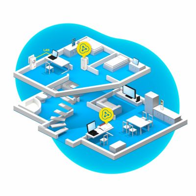 3. FRITZ! Powerline 1260E WLAN-Set 1200 Mbit/s Kabelgebundenes LAN Wi-Fi Weiß