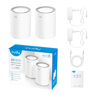 4. Access Point CUDY M1800 (2er-Pack) AX1800 Dualband-WLAN 2x Gigabit Mesh