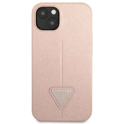 2. Guess GUHCP14MPSATLP iPhone 14 Plus 6,7 "rosa / rosa Hardcase SaffianoTriangle Logo