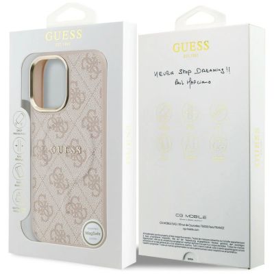 16. Guess 4G PU Classic Logo MagSafe Hülle für iPhone 17 - Pink