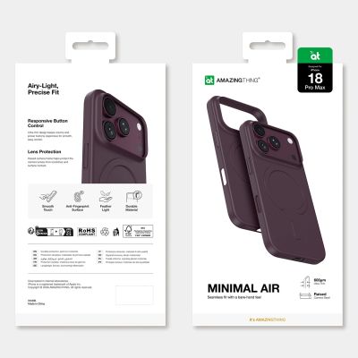 8. AmazingThing Minimal Air Case für iPhone 18 Pro Max, MagSafe-kompatibel – Lila