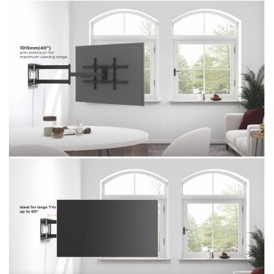 8. Equip Wall Mount 43"-80"/50kg 1TFT 4Gelenke neig/schwenk schwarz