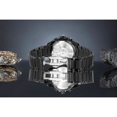 6. Giewont Herrenuhr Chronograph Saphir Schwarz GW3970-B4