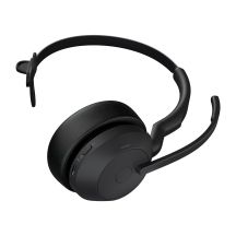 Jabra 25599-889-989 Kopfhörer/Headset, kabelgebunden & kabellos, mit Kopfbügel, Bluetooth-Ladestation für Büro/Callcenter, Schwarz