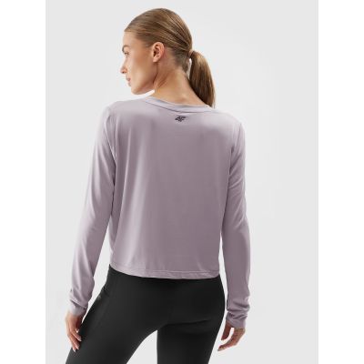 4. Schnelltrocknendes, schlankes 4F-Trainings-Longsleeve für Damen
