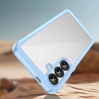 3. Outer Space Case Silikonhülle mit Gelrahmen für Samsung Galaxy S25+ – blau