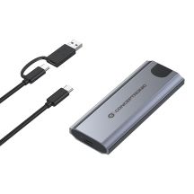 Conceptronic DANTE05G Festplattengehäuse SSD-Gehäuse Grau M.2