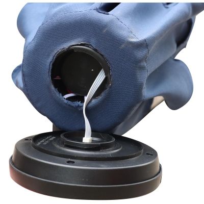 13. Gartenschirm mit LED-Beleuchtung, 300 cm, Marineblau