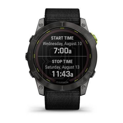 6. Garmin Enduro 2 Solar Schwarz Carbongrau DLC Ti Ultrafit Band 010-02754-01 Sportuhr
