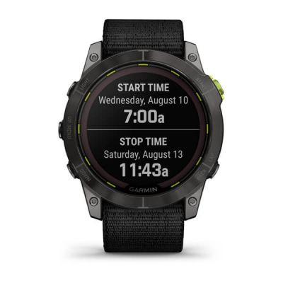 6. Garmin Enduro 2 Solar Schwarz Carbongrau DLC Ti Ultrafit Band 010-02754-01 Sportuhr