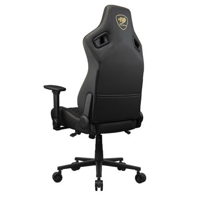 10. COUGAR CGR-DFL-GLB Gaming-Stuhl, gepolsterter Sitz, Schwarz, Gold