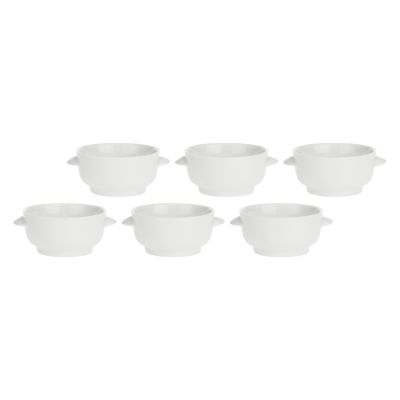 6er-Set Terrinensuppenschalen – Weiß, 12,5 cm