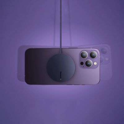 15. Baseus Simple Mini3 magnetisches Ladegerät MagSafe Qi 15W blau