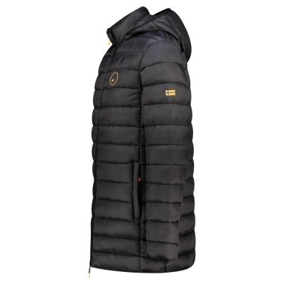 4. Geographical Norway Herrenjacke AMIGOMAP LONG HOOD DB BLACK MEN 233 BLACK (WZ5085H/GN-NOIR)