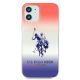 3. US Polo Assn. Gradient Pattern Collection iPhone 12 mini Hülle - Rot und Blau