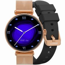 Smartwatch Gravity Roségold Schwarz 2 Armbänder GT26-3